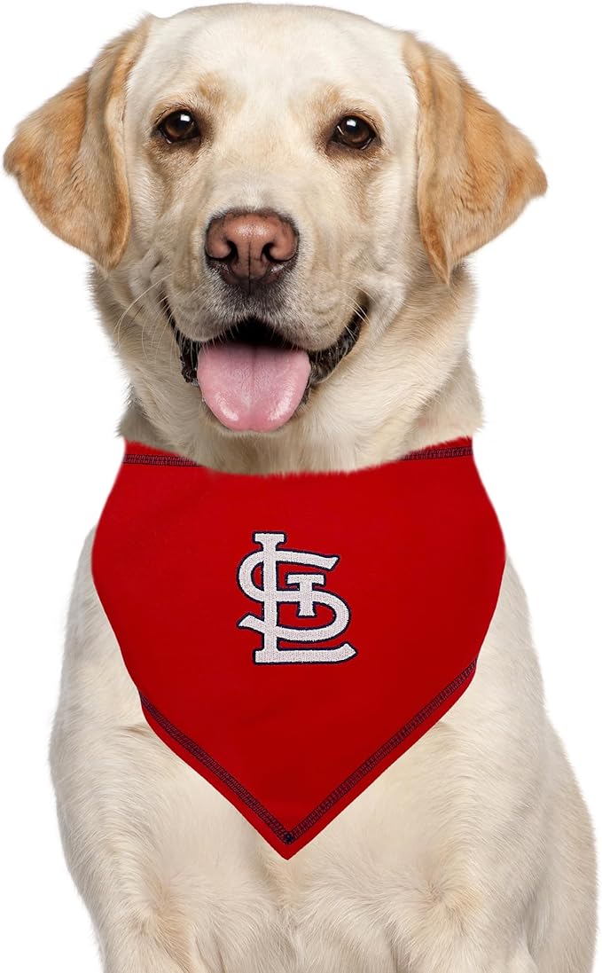 Pets First MLB ST. Louis Cardinals TIE Bandana, Small/Medium. Dog Bandana Scarf Bib for Pet Cat Dog. The Ultimate Game-Day, Party Bandanna, Birthday Event