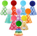 Hxezoc 10 Pcs Mini Birthday Party Hats Colorful Cone Felt Hats for Animals Stuffed Pets Birthday Holiday Accessories Decoration Supplies