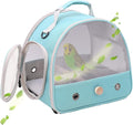 Bird Carrier, Portable Small Bird Parrot Parakeet Carrier with Standing Perch and Stainless Steel Tray, Side Access Window Collapsible