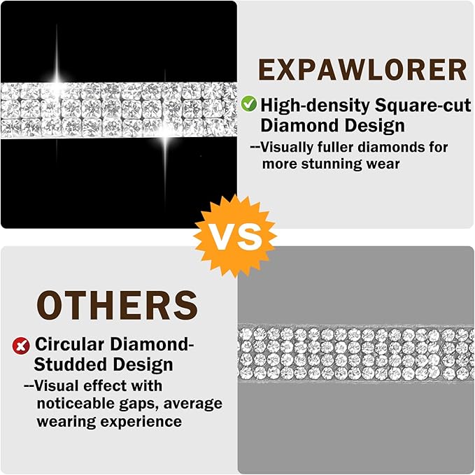 EXPAWLORER Soft Velvet Safe Cat Collars for Girl Cats - Rhinestones Adjustable Collars Breakaway- Chirstmas Cat Clollar Gifts with Bells for Boy Cats Kitty and Small Dogs(XS,Black)