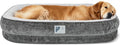 Dog Beds Large Sized Dog,Orthopedic Bed with Removable Cover&Non-Slip Bottom Couch Bed with Four-Sided Bolster Grey L