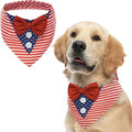 FUAMEY Dog Tuxedo American Flag for Large Dogs,Dog Formal Suit Dogs Attire Pet Bow Tie Puppy Party Costumes Cat Tux Outfits Pets Bandana Cosplay Adjustable Bowties 4th of July Independence Day XL