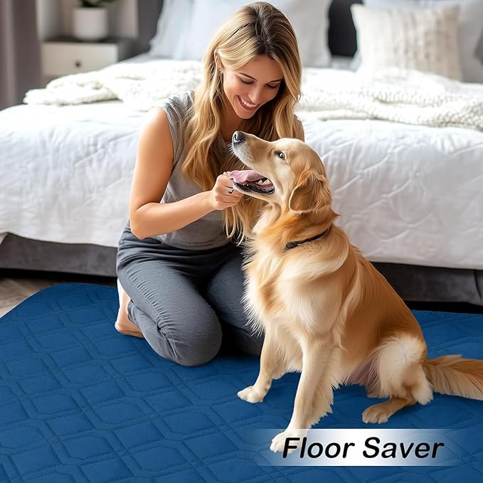 hyha Waterproof Dog Bed Blanket, Soft Pet Blankets, Waterproof Couch Cover for Dogs, Reversible Sofa Covers Washable for Furniture (40x70 Inch, Navy Blue/Navy Blue)