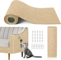 Cat Scratch Mat,118.5"x15.9" Trimmable Self-Adhesive Cats Scratch Carpet,Couch Protector from Cats Claw, Cat Scratch Furniture Protector, Indoor Furniture Protection for Chair, Wall, Sofa (Beige)