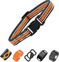 Dog Training Collar Replacement and Shock Collar Strap - 3/4 Inch Wide Adjustable Nylon Band with Reflective Replacement Strap for E Collar and Bark Collar (Orange)