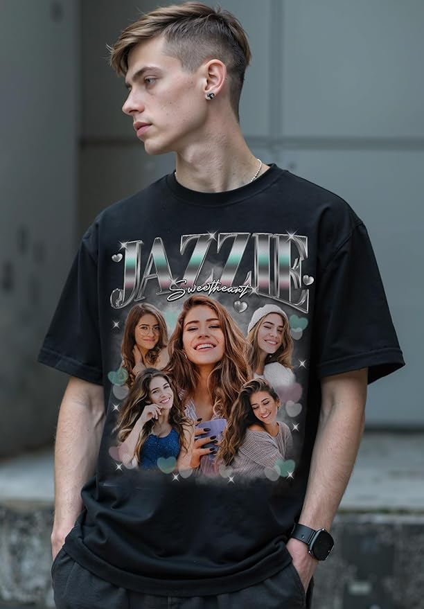 Custom Bootleg Rap Shirt with Photo Text, Vintage Custom Picture Shirt for Girlfriend, Boyfriend, Dad, Mom, Pet Lover Friend