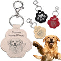 Eunigem Personalized Pet Memorial Gifts for Dogs Cats-Custom Dog Hair Keychain Paw Keychains for Dog Fur-Shaped Leather Keychain,Remembrance Accessory Pet Hair Keepsake for Bag or Key (Color-11)
