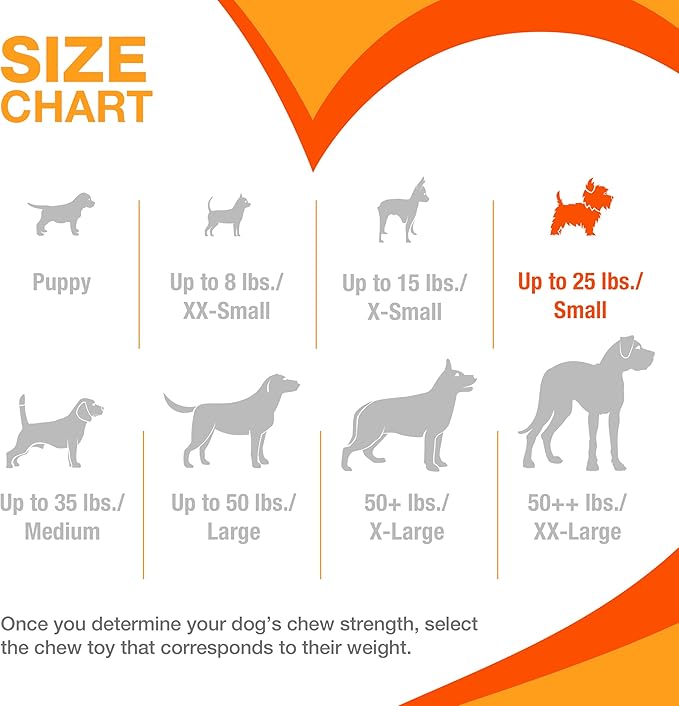 Nylabone Double Action Bone Puppy Chew Toy, Rubber Teething Toys for Puppies, Puppy Chew Bone, Bacon Flavor, Small Dogs - Up to 25 lbs., 1 Count