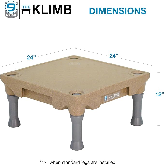 Blue-9 Pet Products KLIMB Dog Training Platform and Agility System, Durable and Portable for Indoor or Outdoor Use, Made in The USA, Tan