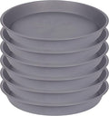 6 Pack of 10 inch Plant Saucer Gray, Heavy Duty Plastic Plant Saucer 10 inch Round, Durable Plant Tray for Pots, Plant Saucers for Indoors, Plant Trays for Planter 9"/10" (10", Cement Gray)