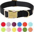Nylon Dog Collar - Adjustable Black Soft Webbing Dog Collars for Small Medium Large Dogs Boy Girl Puppy Collar with Safety Metal Buckle XS