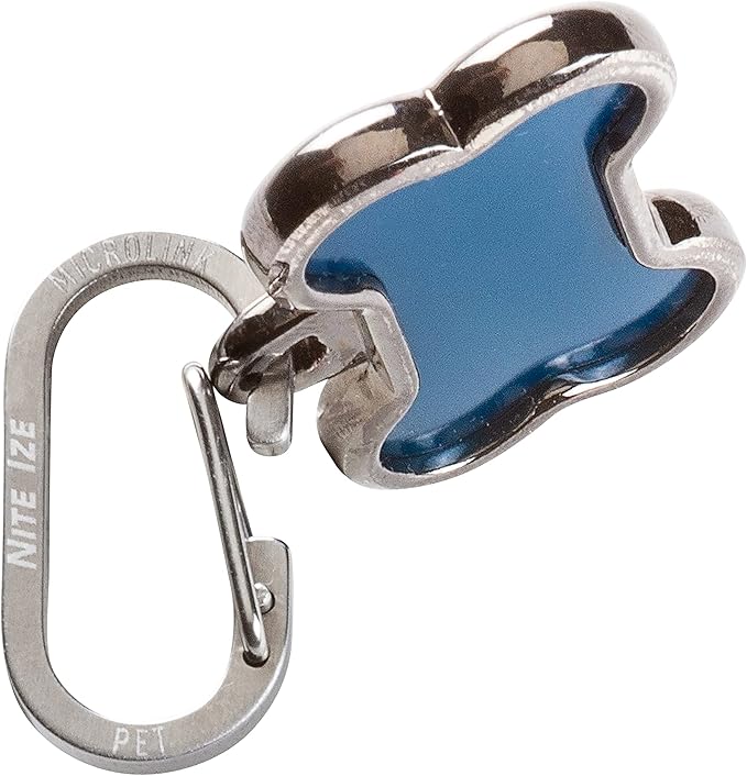 Nite IZE MicroLink Pet Tag Carabiner, Stainless Steel Cat and Dog Tag Clip, 2 Count (Pack of 1)