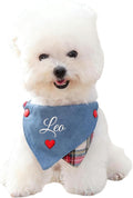 Custom Embroidered Dog Bandana Personalized with Name Adjustable Triangle Neckwear Scarf for Dogs and Cats Washable Polyester Pet Accessories Gift for Pet Lovers