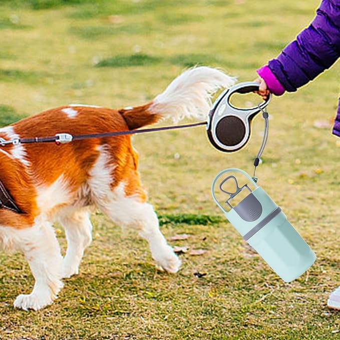 Pooper Scooper for Dog - Doggy Yard Trash Picker Upper, Animals Waste Grabber, Portable Dog Poop Holder with Waste Bag Pouch | Travel Pet Accessories for Walking Small and Large Dogs
