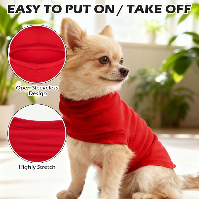 EXPAWLORER Soft Cat Sweater - Sweaters for Cats Only Warm Kitten Clothes, Fall and Winter Pet Coat Pullover Design, Fleece Sweatshirt Clothing Also for Puppy Small Dogs, Bright Red L