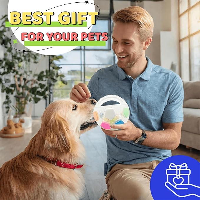Tough Durable Ball Toy for Aggressive Chewers Ball in Bottle Strong Rubber Football Dog Chew Fetch Toy for Medium Large Breeds