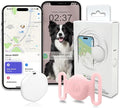 GPS Tracker for Dogs, Mini GPS Pet Tracker with Silicone Cover, IPX8 Waterproof GPS Tracker for Kids,No Monthly Fee,Work with Apple Find My(iOS Only),Dog Tracker Finder Tracker Pets-Pink-6