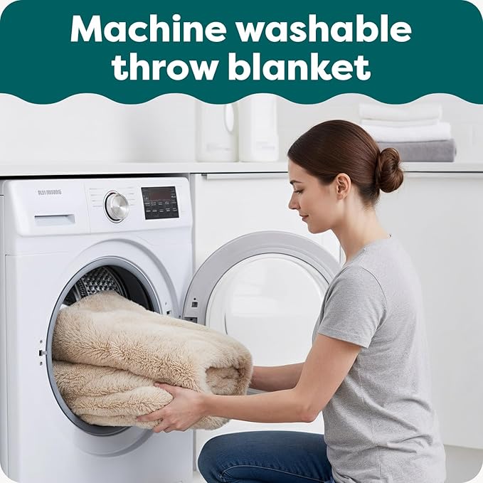 FurHaven Waterproof Throw Blanket for Dogs & Indoor Cats, Reversible Protective Pet Blanket, Medium, Long Faux Fur & Velvet, Driftwood