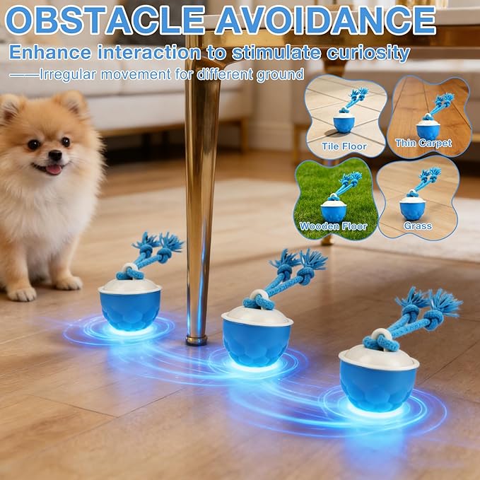 Interactive Dog Ball Toy (3.35x2.76in), 2026 Upgraded Automatic Rolling Ball with 3 Modes, USB Rechargeable, Smart Motion Pet Ball, for Small Medium Large Dogs Indoor Outdoor Play (Orange)