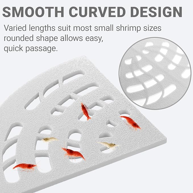 Shrimp Cave 2-Pack – Space-Saving Fan-Shaped Aquarium Cave Decor with 180° Wide-View Design, Compact Fish Tank Accessories for Cherry/Dwarf Shrimp (White)
