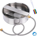 Automatic Dog Water Bowl Dispenser Large Breed Outdoor Pet Water Fountain Pet Waterer with Float Valve 6.5L Heavy-Duty Stainless Steel Auto Waterer for Large Dogs Cats Puppy Chicken Goat