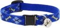 LupinePet Originals 1/2" Dapper Dog Cat Safety Collar with Bell , 8-12"