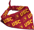 USC Trojans Officially Licensed Bandana for Dogs and Cats | Fits Pets Great Gift Idea | Easy-to-Tie (Small, 13")