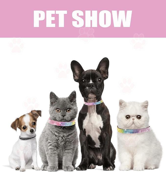Solmoony Breakaway Cat Collars with Bell,Adjustable Safe Kitten Collar,Cat Collars for Girl Cats with Rhinestone Soft Velvet (Black1)