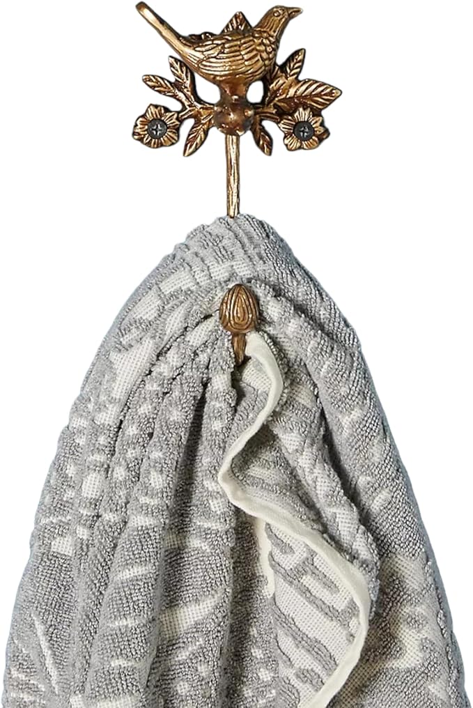 STYLENT Decor Solid Brass Bird Antique Towel Hook Bathroom Accessories Retro Bathroom Hardware Bird Cloth Hook Wall Mounted Vintage (Brass Antique)