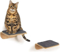 Cat Wall Shelves for Cat Wall Steps, Perch, Ladder, Wooden Floating Modern Mounted Space Saving Furniture with Scratching Cushion Removal Cover for Climbing, Jumping and Sleeping(Steps)