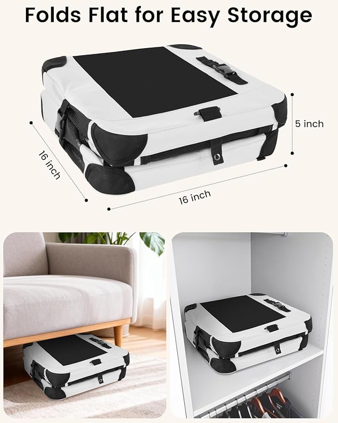 Extra Large Cat Carrier for 2 Cats with Divider, Double Soft-Sided Pet Carrier for Small Dogs, Puppies & Rabbits, Collapsible Travel Carrier with Removable Cozy Pad & Storage Pockets