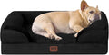 EHEYCIGA Orthopedic Dog Bed for Medium Dogs, Waterproof Memory Foam Medium Dog Beds with Sides, Non-Slip Bottom and Egg-Crate Foam Pet Couch Bed with Washable Removable Cover, Black