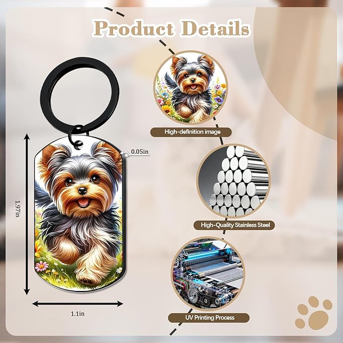QYH Custom Memorial Dog Keychain with Picture - Personalized Cat Dogs Pet keepsakes Keychains Customized Gifts for Pet Lovers