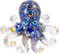 Natural Crystal Lapis Lazuli Gravel Octopus Resin Marine Animals Fish Tank Decorative Ornaments Statue Healing Crystal Home Decor Ladies Gift 3.93"