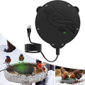 Outdoors 100W Bird Bath Heater for Winter,Birdbath Deicer Pond De-icer Thermostatically Controlled Birdbaths Water Heater with 5.9 Ft Power Cord and Working Indicator Light (Black)