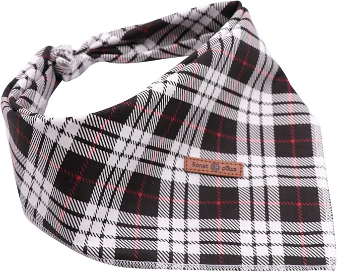 Lionet Paws Dog Bandana Washable Cotton Handkerchief Scarf Triangle Bandana for Small Medium Large Dogs
