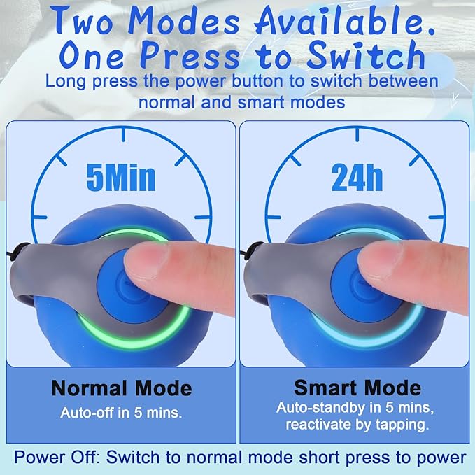 BABORUI 2Pack Blue Interactive Cat Toy Ball - Automatic Interactive Cat Toys for Indoor Cats with 3 Tails, 2 Speeds Rechargeable Enrichment for Small/Medium/Large to Keep Them Busy