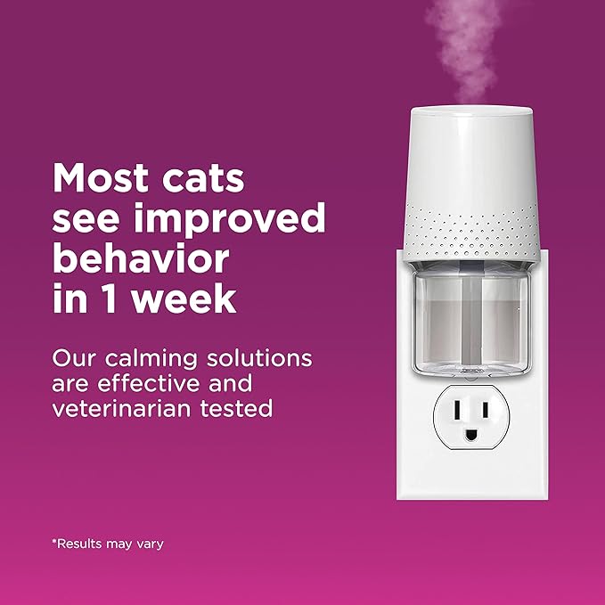 Comfort Zone Multi Cat Calming Diffuser Refill, 1 Pack – Cat Calming Pheromone Refills Help Reduce Anxiety, Stress, Scratching, Urine Marking, Multi-Cat Aggression, (30-Day Refill, 30-Day Supply)