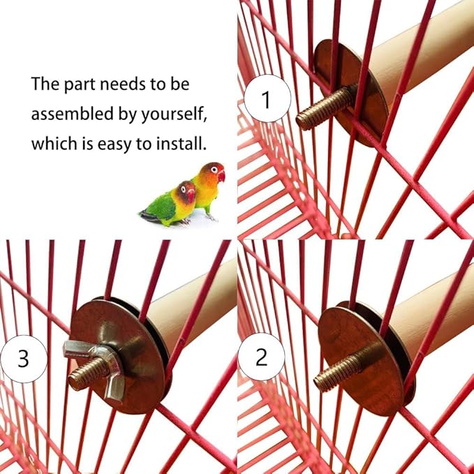 PINVNBY Bird Playground, Wood Parrot Play Gym Stand Perch Bird Cage Accessories for Small and Medium Parakeet Cockatiel Conure Love Birds Finch