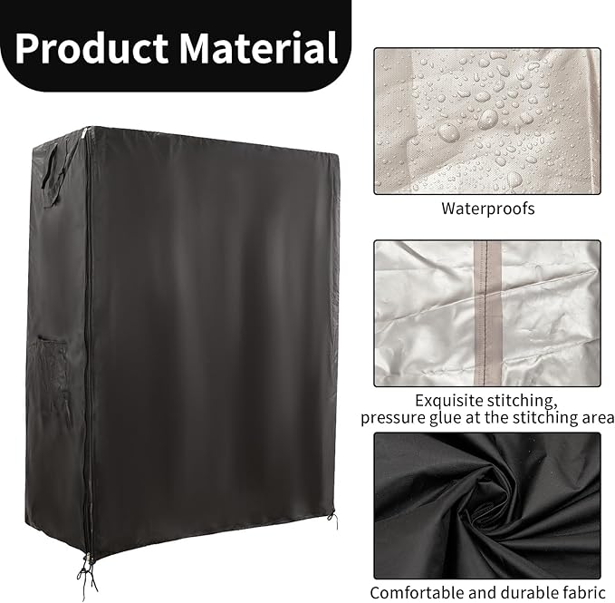 Bird Cage Covers for Night,38”L×23”W×51”H,420D Fabric Washable Waterproof Large Dust Pet Birdcage Breathable Warm Protection Cover,Distraction and Light Eliminator for Winter,Cats,Mink(with Mesh)
