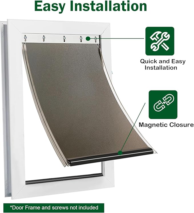 Large Dog Door Replacement Flap, Compatible with PetSafe Freedom Pet Doors PAC11-11039, Measures 16 7/8” x 10 1/8”, Doggie Door Flap Made from Durable Flexible TPU Materials
