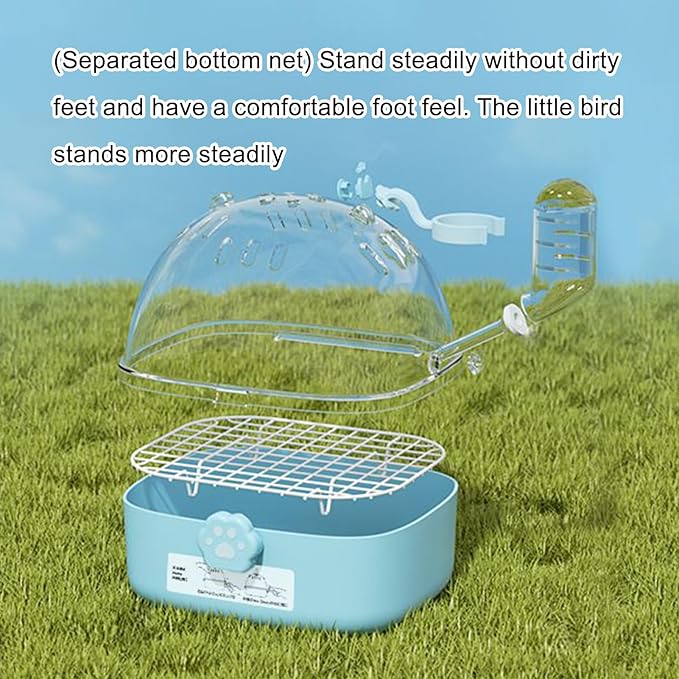 Parrot Carrier - Travel Bird Cage with Water Bottle, Parrot Travel Cage | Breathable Pet Bird Carrying Accessory for Hedgehog Chinchillas Lovebirds Cockatiels Budgies Macaws Parakeet