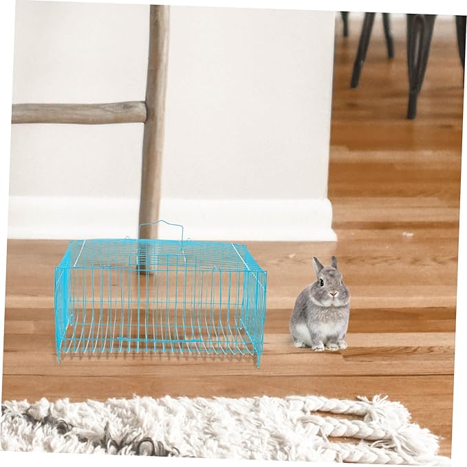 Happyyami Square Pillow Cage for Small Pets Bird Travel Carrier Sturdy Wire Cage for Guinea Pig Parrot Small Animal Habitat