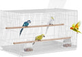 VEVOR 30-inch Flight Bird Cage, Stackable Bird Cage for Small Parrots Canaries Cockatiels Lovebirds Finches Budgies Conures Macaws Pet Travel Birdcage with Handle and Perches