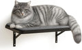 Cat Wall Shelf Window Perch, Cats Bed Hammock with Scratching Pad, Cat Shelf for Climbing Sleeping Playing,Black Furniture for Indoor Large Cats