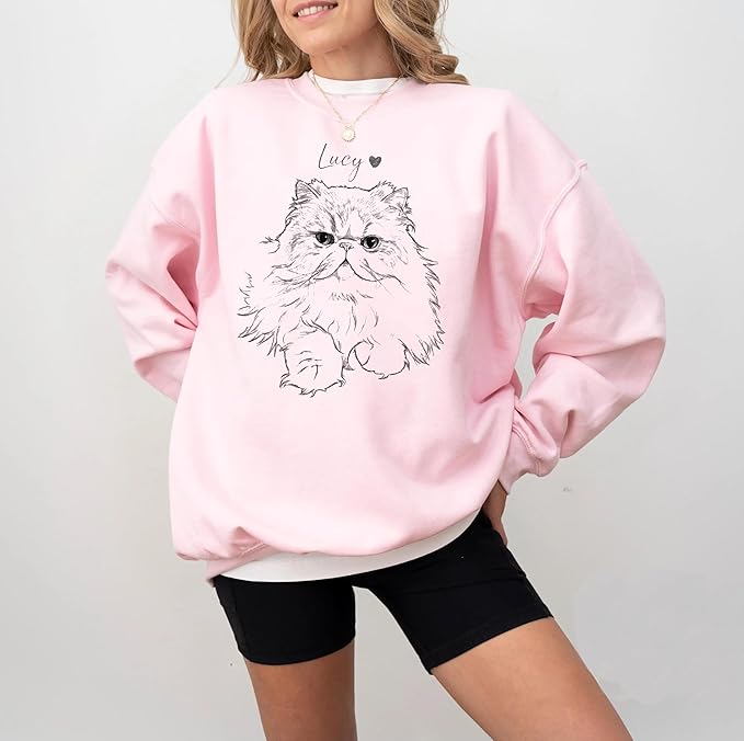 Custom Pet Sweatshirts with Photo and Name, Personalized Dog Sweatshirt, Gifts for Dog Mom, Dad