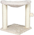 TRIXIE Baza Scratching Post with Hammock | 16" Base, Cream, Small