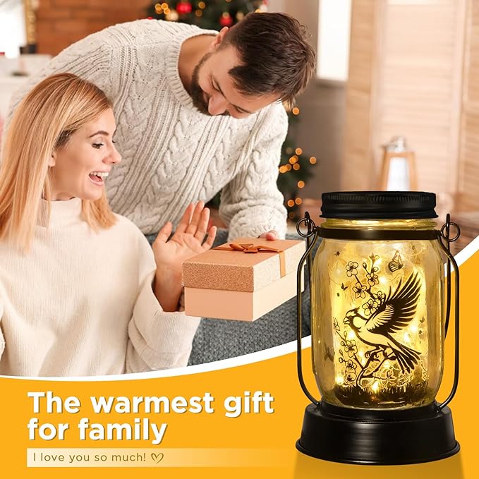 kyoryuger Cardinal Gifts for Women/Men Cardinal Solar Lanterns Mom Grandma Birthday Present Lantern Memorial Lights Solar Garden Decoration Outside for Yard, Patio,Backyard,Porch Torches
