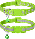Taglory Kitten Collar Breakaway with Bell, 2 Pack Girl Boy Pet Kitten Collar Adjustable 6-8 Inch for 2-6 Months Cat, Green