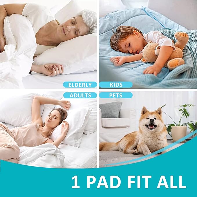KANECH Washable Underpads 34"x52" (2 Pack), Waterproof Heavy Absorbency Reusable Incontinence Bed Pads for Adults, Elderly, Kids & Pets - Bedwetting Mattress Protector